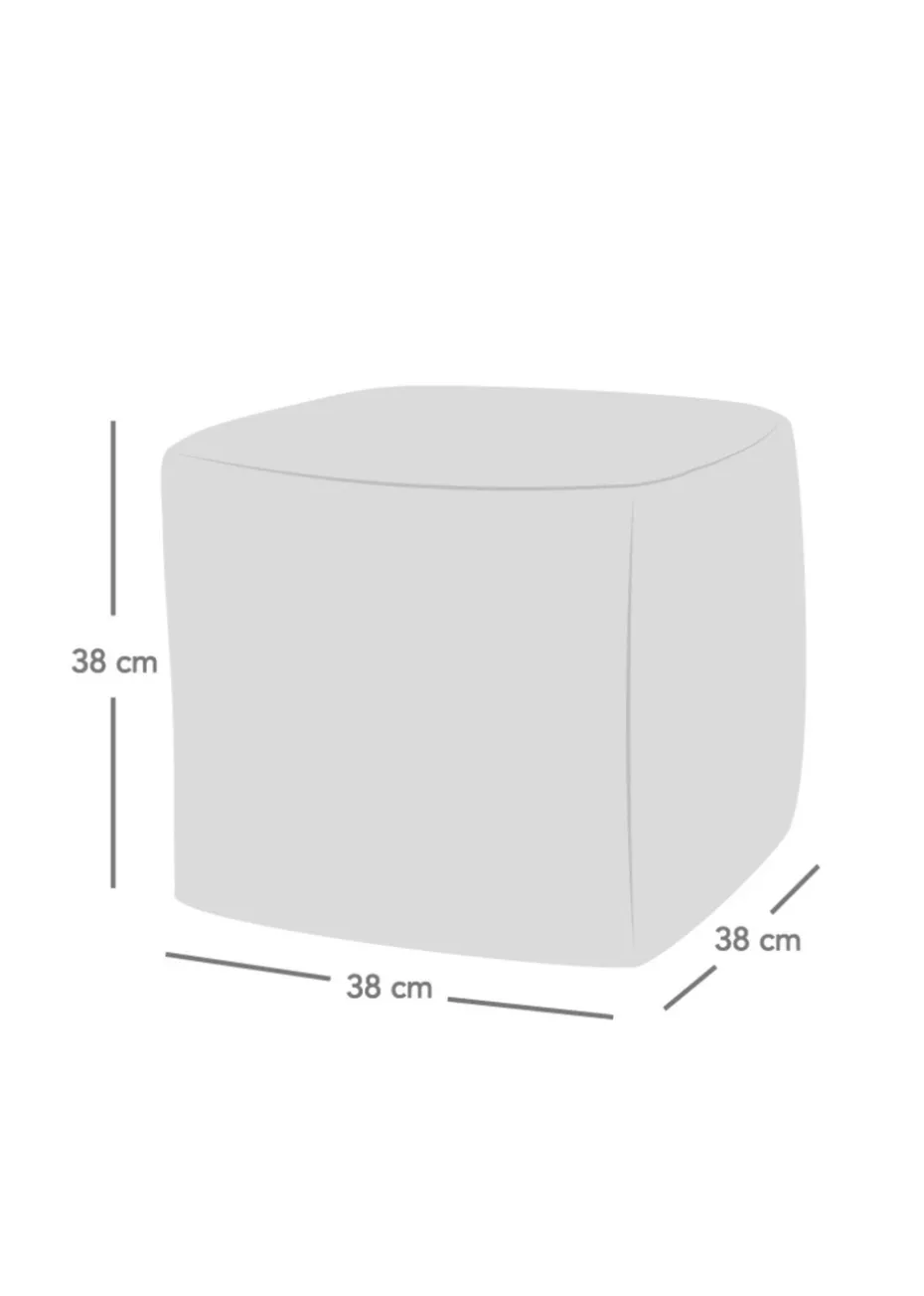 rucomfy Jumbo Cord Cube Teal Beanbag (38cm x 38cm x 38cm)