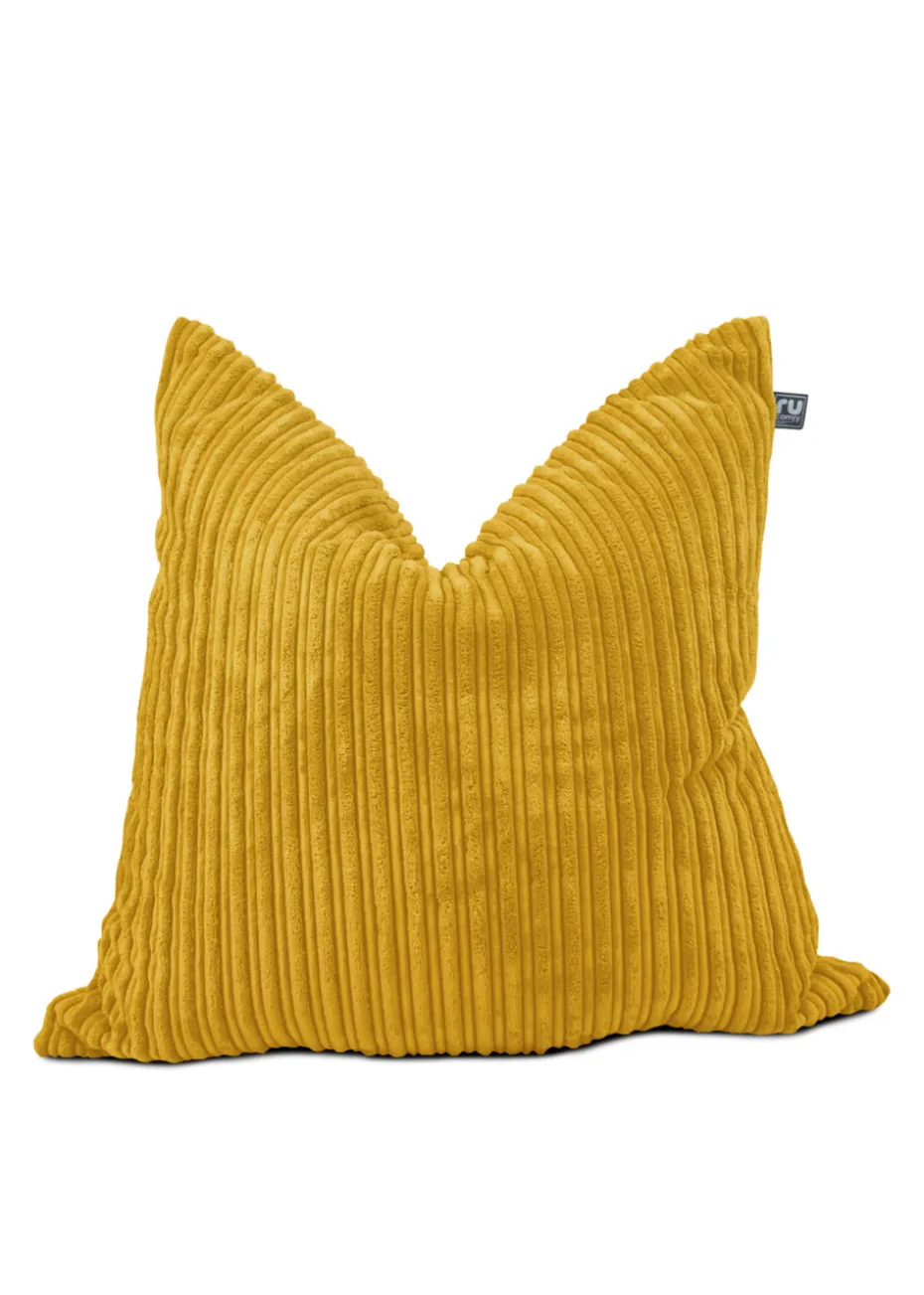 rucomfy Jumbo Cord Floor Cushion Mustard Beanbag