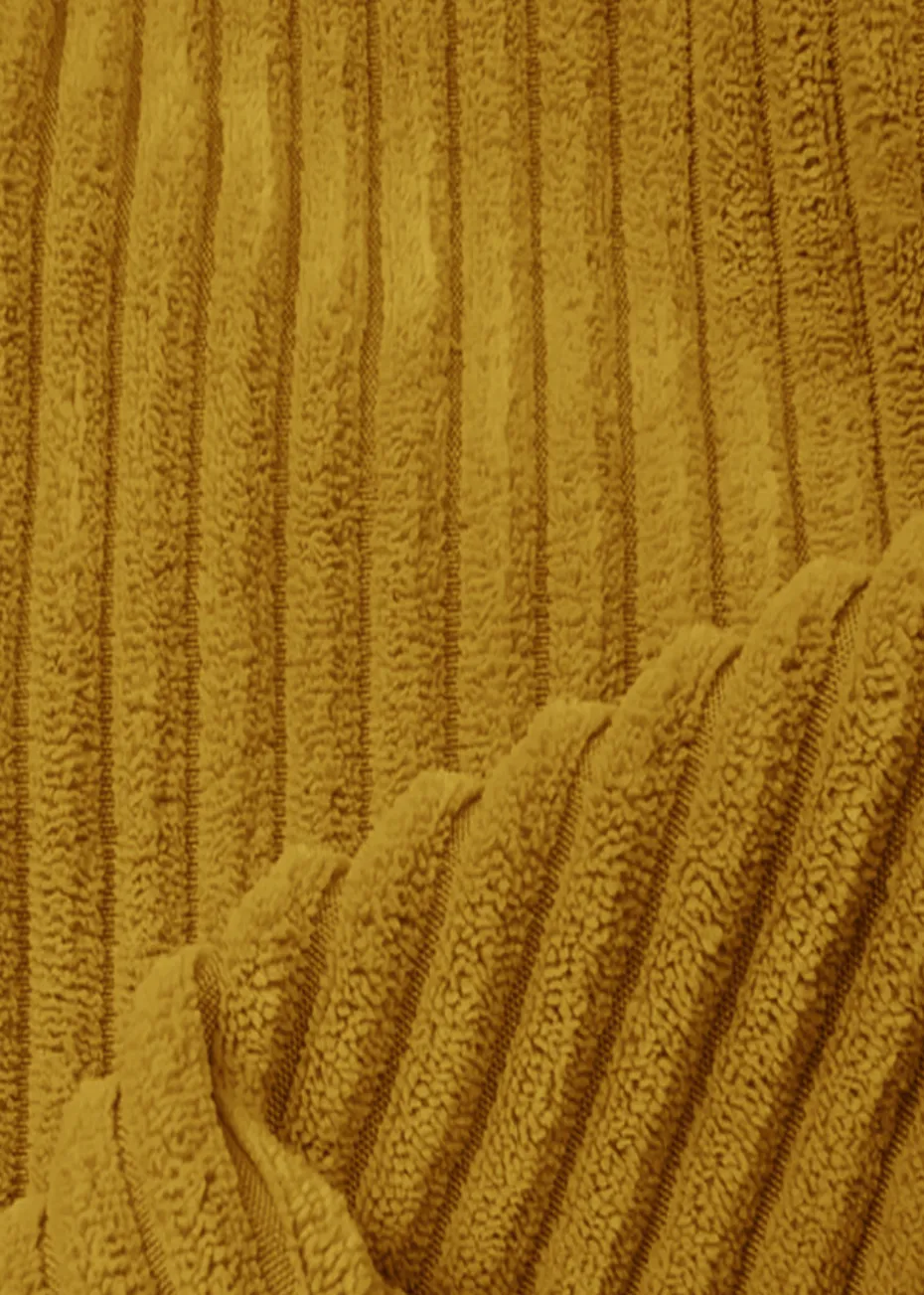 rucomfy Jumbo Cord Floor Cushion Mustard Beanbag