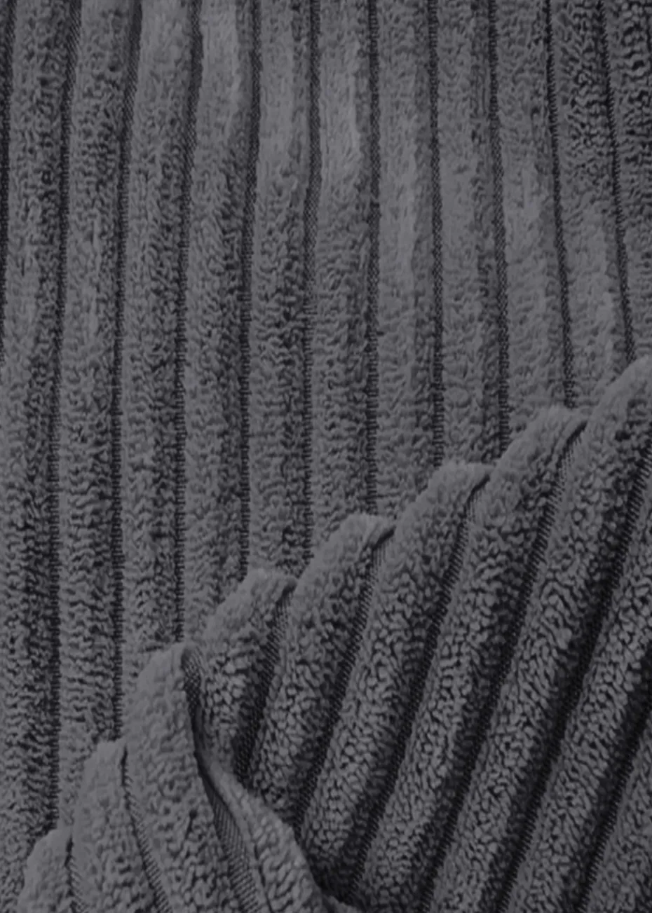 rucomfy Jumbo Cord Floor Cushion Slate Grey Beanbag