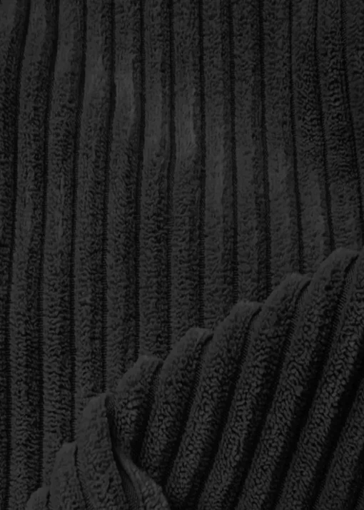 rucomfy Jumbo Cord Floor Cushion Black Beanbag