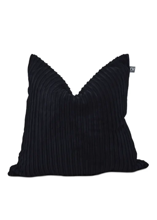 rucomfy Jumbo Cord Floor Cushion Black Beanbag