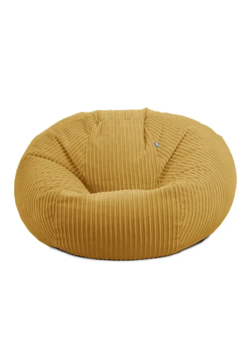 rucomfy Jumbo Cord Goliath Mustard Beanbag