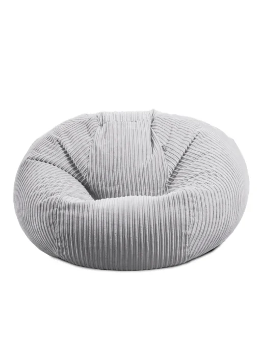 rucomfy Jumbo Cord Goliath Platinum Grey Beanbag