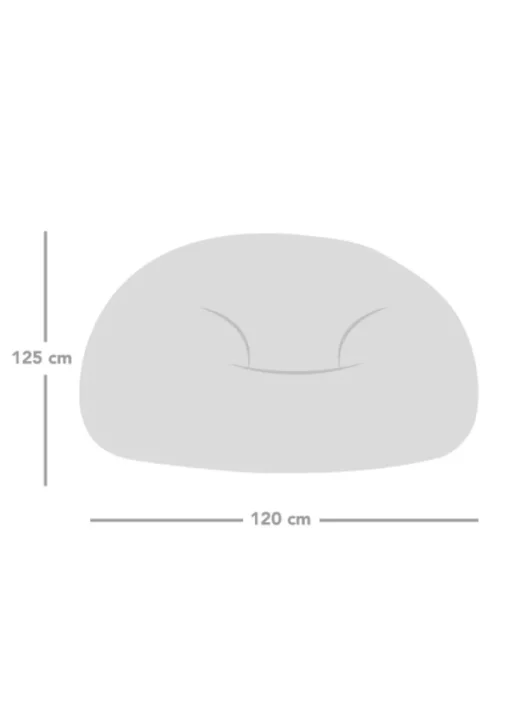 rucomfy Jumbo Cord Goliath Platinum Grey Beanbag