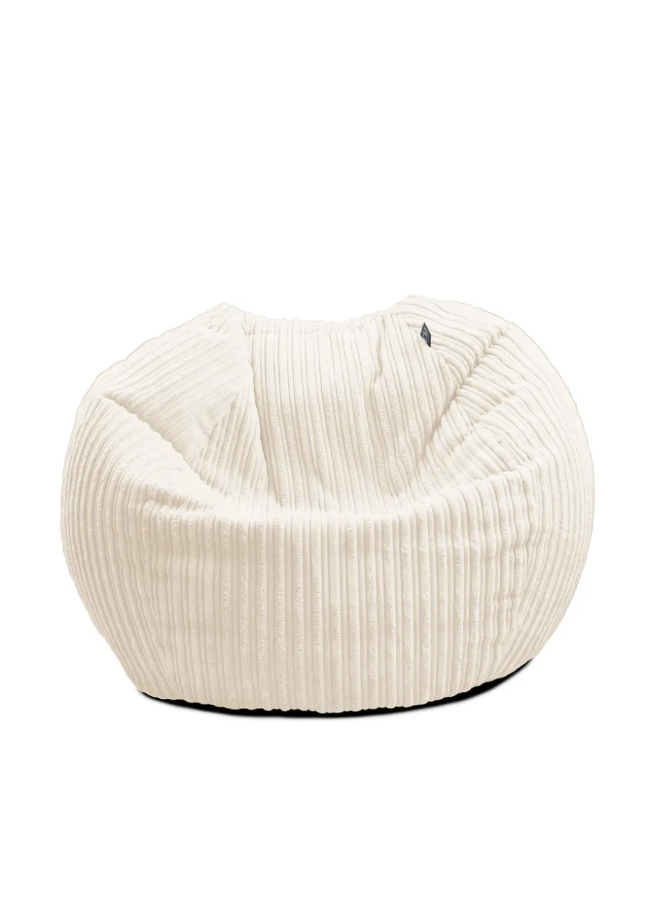 rucomfy Jumbo Cord Kids Slouchbag Ivory Beanbag