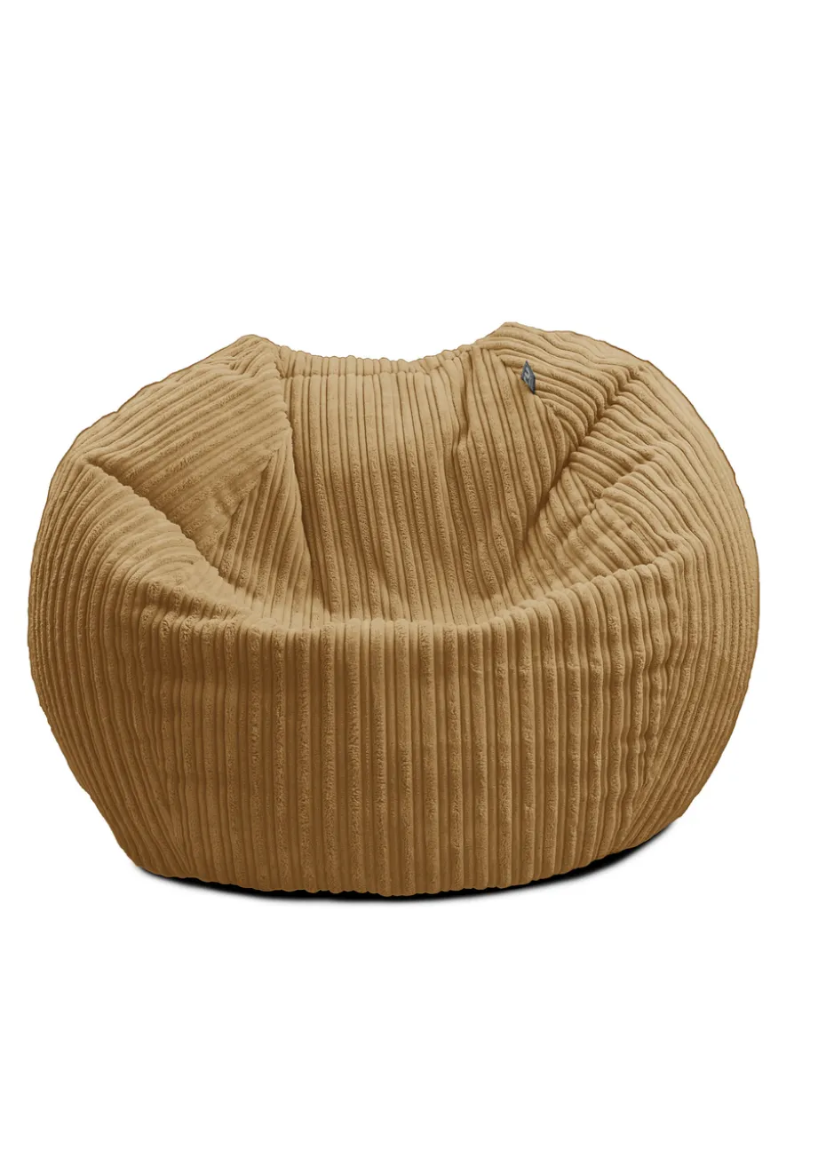 rucomfy Jumbo Cord Kids Slouchbag Caramel Beanbag