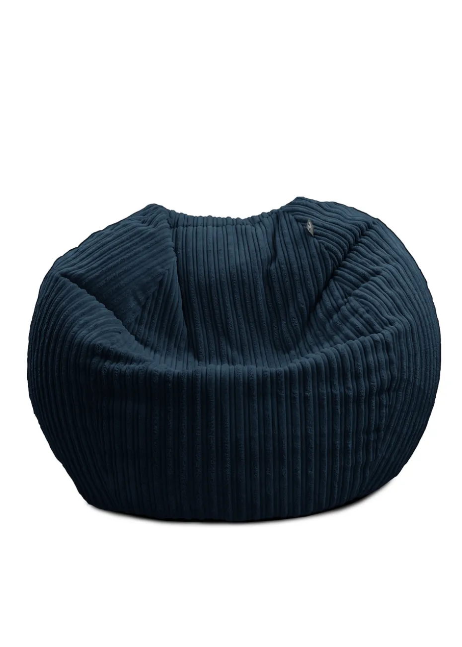 rucomfy Jumbo Cord Kids Slouchbag Navy Blue Beanbag