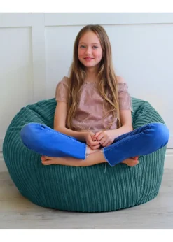 rucomfy Jumbo Cord Kids Slouchbag Teal Beanbag