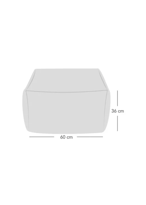rucomfy Jumbo Cord Ottoman Slate Grey Beanbag