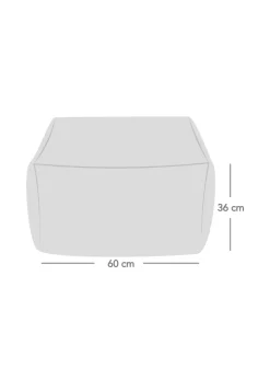 rucomfy Jumbo Cord Ottoman Ivory Beanbag