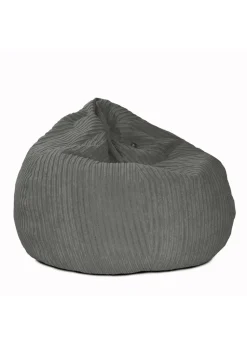 rucomfy Jumbo Cord Slouchbag Slate Grey Beanbag