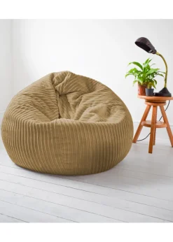 rucomfy Jumbo Cord Slouchbag Caramel Beanbag