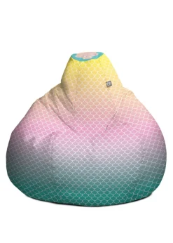 rucomfy Printed Extra Large Classic Mermaid Ombre Beanbag