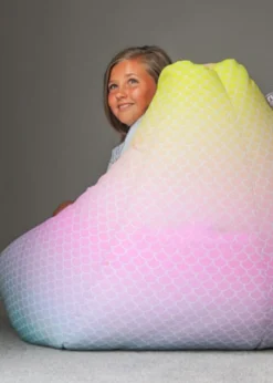rucomfy Printed Extra Large Classic Mermaid Ombre Beanbag