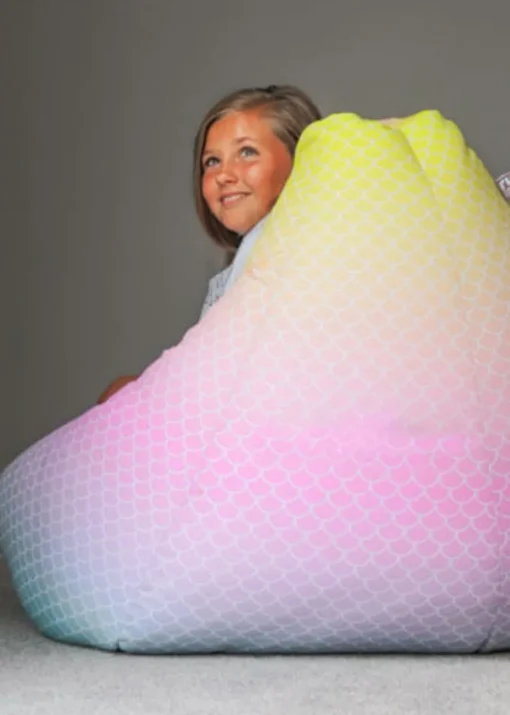 rucomfy Printed Extra Large Classic Mermaid Ombre Beanbag