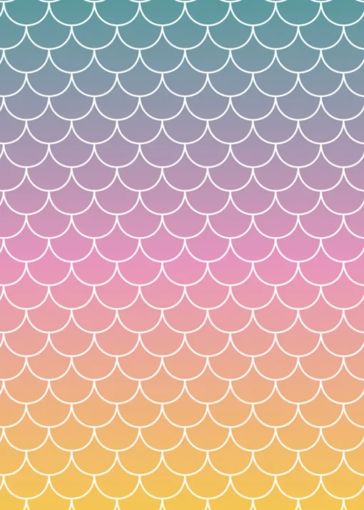 rucomfy Printed Extra Large Classic Mermaid Ombre Beanbag