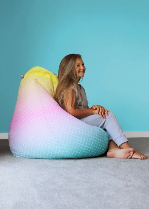 rucomfy Printed Extra Large Classic Mermaid Ombre Beanbag