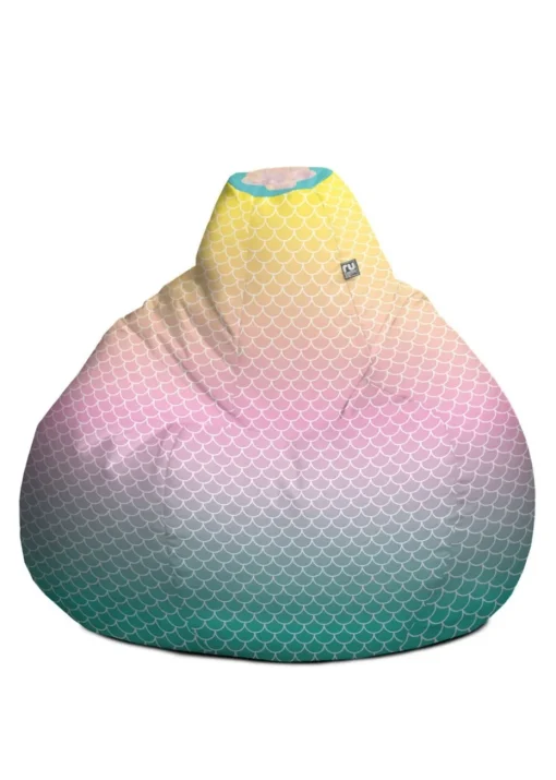 rucomfy Printed Extra Large Classic Mermaid Ombre Beanbag