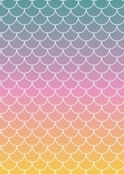 rucomfy Printed Extra Large Classic Mermaid Ombre Beanbag