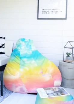 rucomfy Printed Extra Large Classic Tye Dye Beanbag