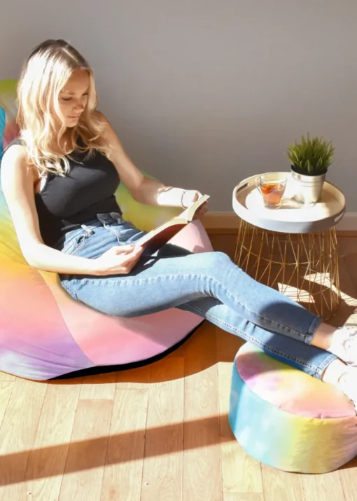 rucomfy Printed Extra Large Classic Tye Dye Beanbag