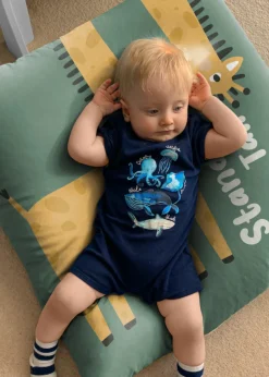 rucomfy Printed Floor Cushion Safari Giraffe Beanbag