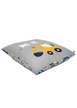 rucomfy Printed Floor Cushion Dig-It Grey Beanbag