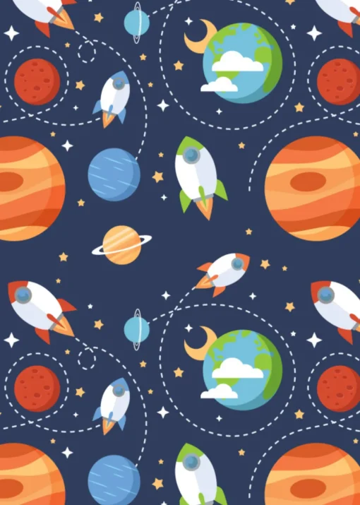 rucomfy Printed Kids Classic Outer Space Beanbag