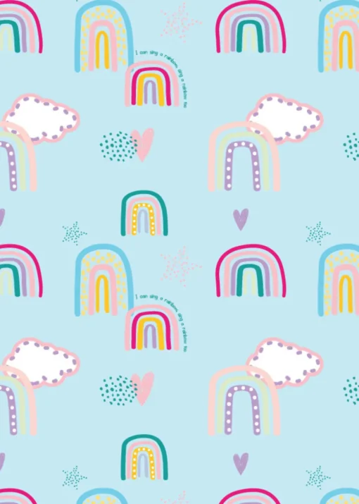 rucomfy Printed Kids Classic Rainbow Sky Beanbag