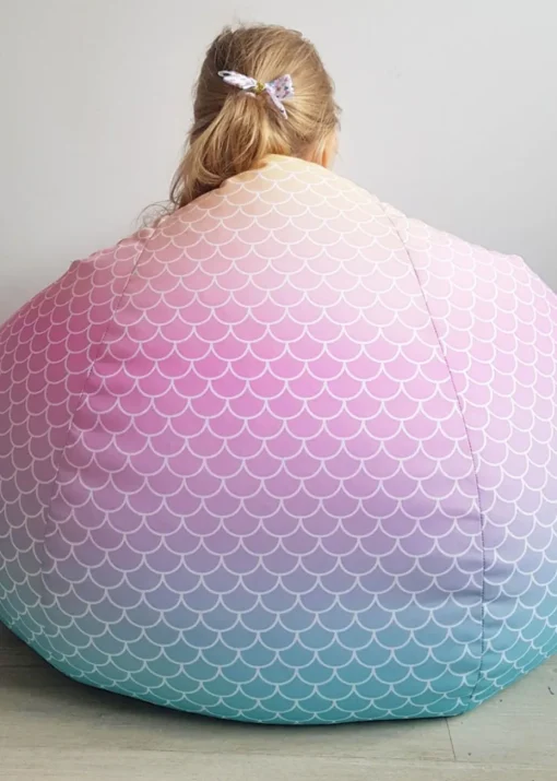 rucomfy Printed Kids Classic Mermaid Ombre Beanbag