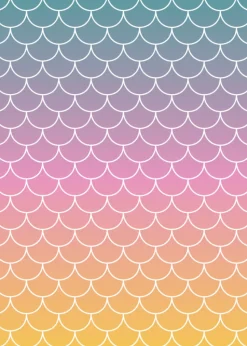 rucomfy Printed Kids Classic Mermaid Ombre Beanbag