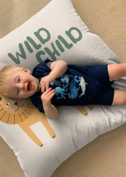 rucomfy Printed Kids Floor Cushion Safari Lion Beanbag