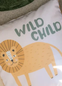 rucomfy Printed Kids Floor Cushion Safari Lion Beanbag