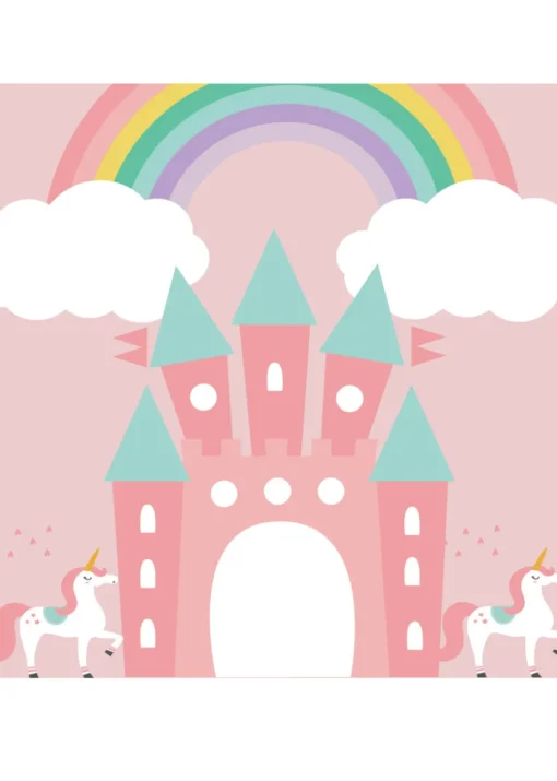 rucomfy Printed Kids Medium Unicorn Castle Beanbag