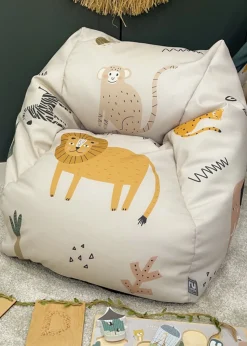 rucomfy Printed Kids Snuggle Chair Safari Friends Beanbag