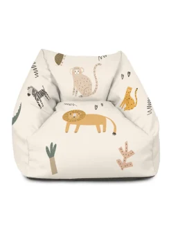 rucomfy Printed Kids Snuggle Chair Safari Friends Beanbag