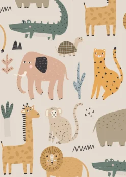 rucomfy Printed Kids Snuggle Chair Safari Friends Beanbag