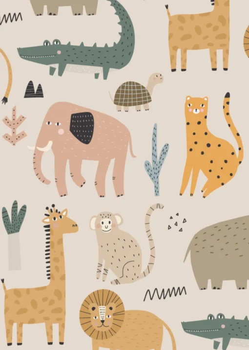 rucomfy Printed Kids Snuggle Chair Safari Friends Beanbag