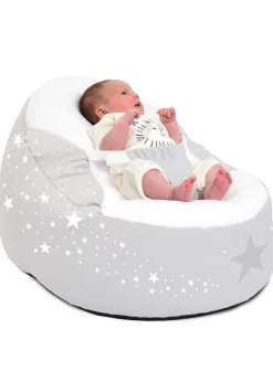 rucomfy Printed Wish Upon A Star Grey Baby Beanbag
