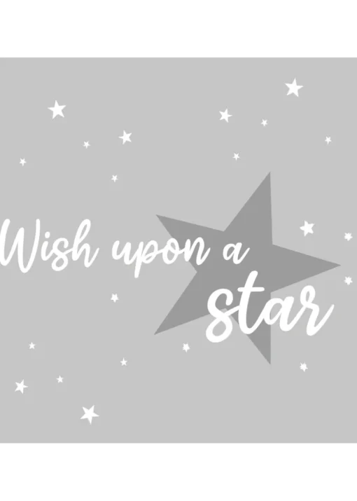 rucomfy Printed Wish Upon A Star Grey Baby Beanbag