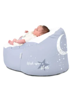 rucomfy Printed Wish Upon A Star Blue Baby Beanbag