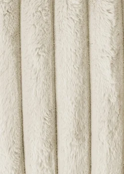 rucomfy Ribbed Faux Fur Slouchbag Cream Beanbag