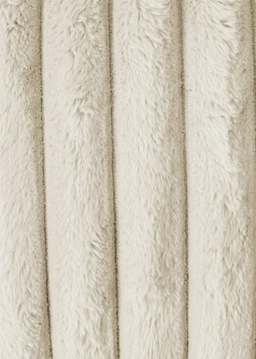 rucomfy Ribbed Faux Fur Slouchbag Cream Beanbag