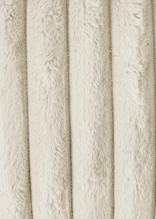 rucomfy Ribbed Faux Fur Zen Chair Cream Beanbag