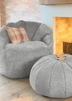 rucomfy Snug Cinema Chair Grey Beanbag