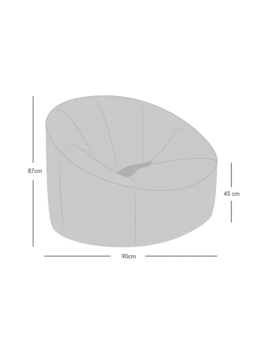 rucomfy Snug Cinema Chair Grey Beanbag