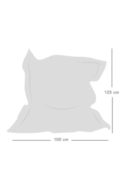 rucomfy Velvet Junior Squarbie Pebble Grey Beanbag