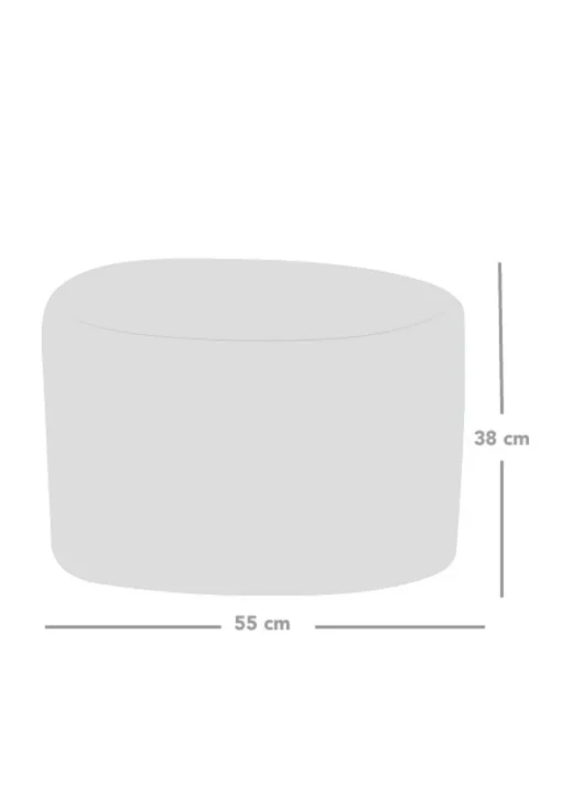 rucomfy Velvet Pouffe Pebble Grey Beanbag
