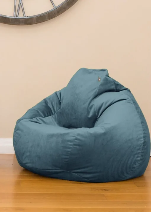 rucomfy Velvet Slouchbag Teal Beanbag
